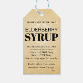Customizable Elderberry Syrup Label ZEB_04a Geschenkanhänger