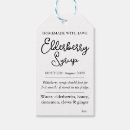 Customizable Elderberry Syrup Label ZEB_05b Geschenkanhänger