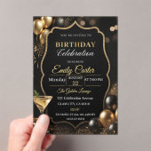 Customizable Elegant Birthday Magnetic Invitation Acryleinladungen (Insitu (Handheld))