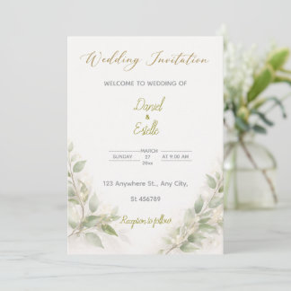 Customizable Elegant Minimal Wedding Invitation   Einladung