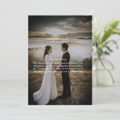Customizable Elegant Photo Wedding Invitation Einladung (Stehend Vorderseite)