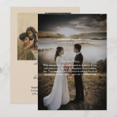 Customizable Elegant Photo Wedding Invitation Einladung (Vorne/Hinten)