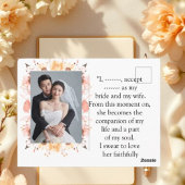 Customizable Elegant Wedding Invitation | Upload Y Postkarte