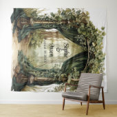 Customizable Enchanted Archway Wedding Backdrop Wandteppich (Beispiel (Horizontal))