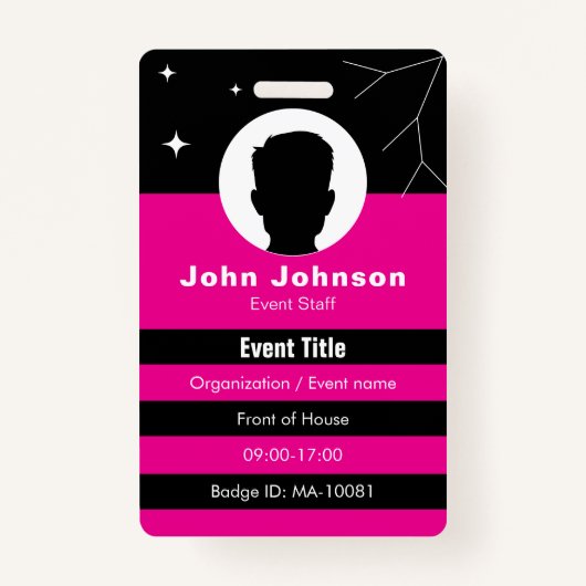Customizable event badge ID Ausweis (Vorderseite)