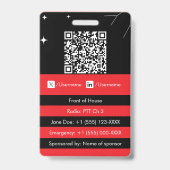 Customizable event badge ID Ausweis (Rückseite)