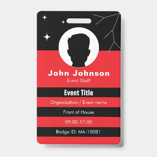 Customizable event badge ID Ausweis (Vorderseite)