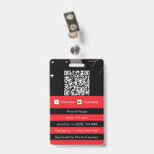 Customizable event badge ID Ausweis (Rückseite mit Clip)