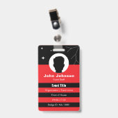 Customizable event badge ID Ausweis (Vorderseite mit Clip)