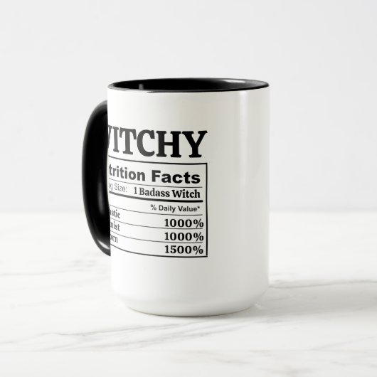 Customizable Feminist Witch Astrology Tarot Custom Tasse (Vorderseite Links)