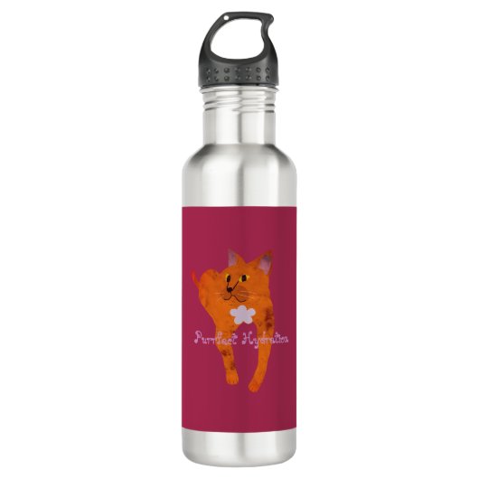 Customizable Fiona the Cat Stainless Steel Bottle Edelstahlflasche (Vorderseite)