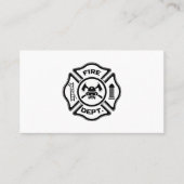 Customizable Fire Department Firefighter Logo Visitenkarte (Vorderseite)