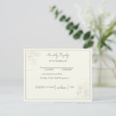 "Customizable Floral Elegance Wedding RSVP" Einladung (Stehend Vorderseite)