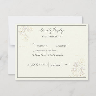 "Customizable Floral Elegance Wedding RSVP" Einladung