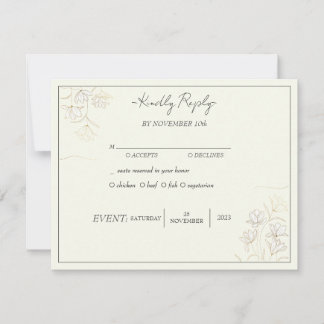 "Customizable Floral Elegance Wedding RSVP" Einladung