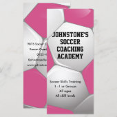 Customizable Football Soccer Ball Pink and White (Vorne/Hinten)