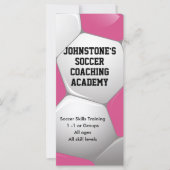 Customizable Football Soccer Ball Pink and White (Vorderseite)