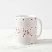 Customizable Forever Mine Romantic Heart Pattern  Kaffeetasse (VorderseiteRechts)