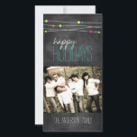 Customizable Fun Chalkboard Photo Card Feiertagskarte<br><div class="desc">Modern Chalkboard Christmas Holiday Card Created by Colourful Designs Inc. Copyright-2014. All text can be modified.</div>