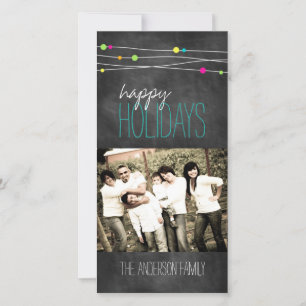 Customizable Fun Chalkboard Photo Card Feiertagskarte