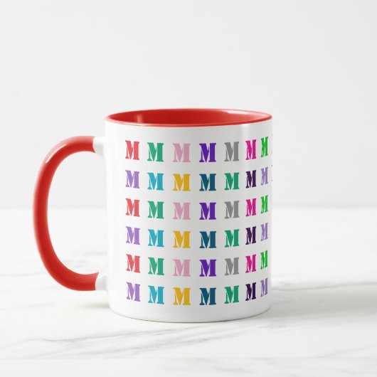 Customizable Fun Colorful Kids Monogram  Tasse (Links)