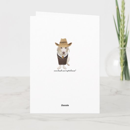 Customizable Funny Dog/Lab Birthday Karte (Rückseite)