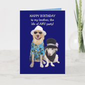 Customizable Funny Dog/Lab Birthday Karte (Vorderseite)