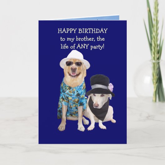 Customizable Funny Dog/Lab Birthday Karte (Vorderseite)