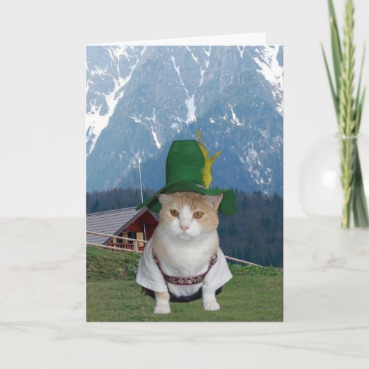 Customizable Funny German Cat Karte (Vorderseite)