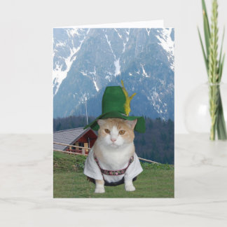 Customizable Funny German Cat Karte