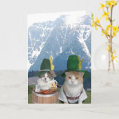 Customizable Funny German Cats/Kitties Karte (Gelbe Blume)