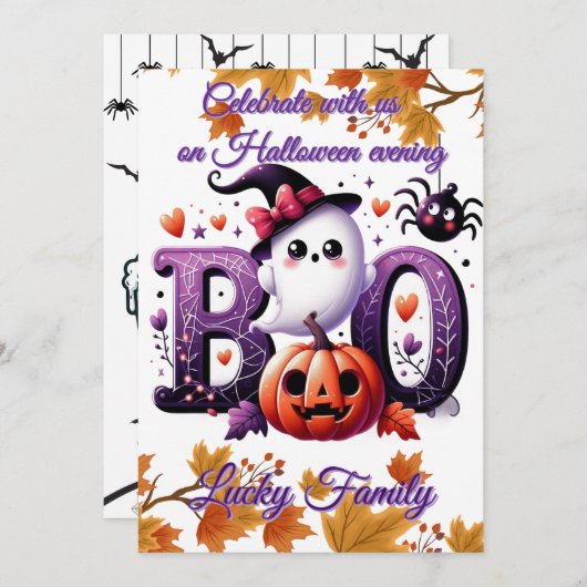 Customizable Funny Halloween card Einladung (Vorne/Hinten)