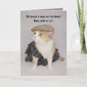 Customizable Funny Scottish Fold Scottish Birthday Karte (Vorderseite)