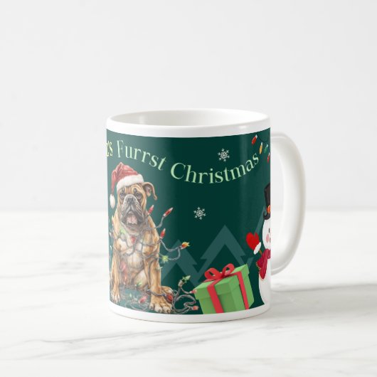 Customizable Furrst Christmas Boxer Kaffeetasse (VorderseiteRechts)