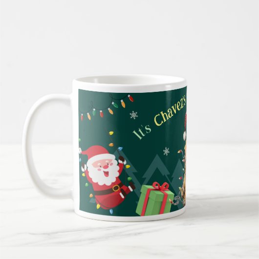 Customizable Furrst Christmas Boxer Kaffeetasse (Links)