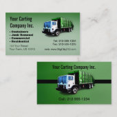 CUSTOMIZABLE Garbage Truck Carting Company Visitenkarte (Vorne/Hinten)