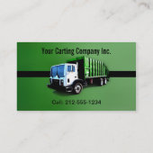 CUSTOMIZABLE Garbage Truck Carting Company Visitenkarte (Rückseite)