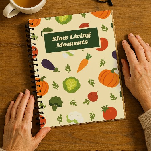 Customizable Garden Veggies Notebook - Sunshine & Notizblock