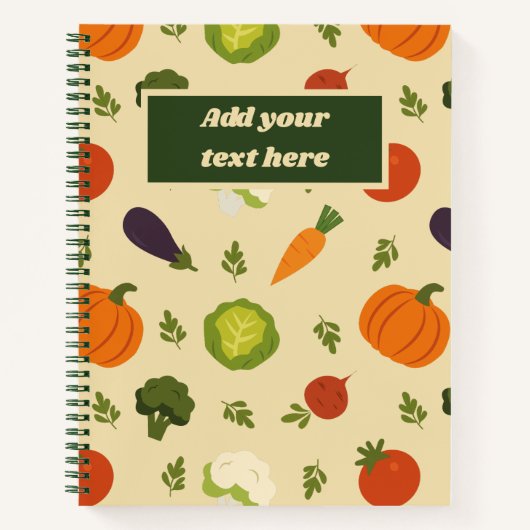 Customizable Garden Veggies Notebook - Sunshine &  Notizblock (Vorderseite)
