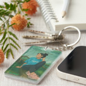 Customizable Girl Quoted Schlüsselanhänger (Vorderseite rechts)