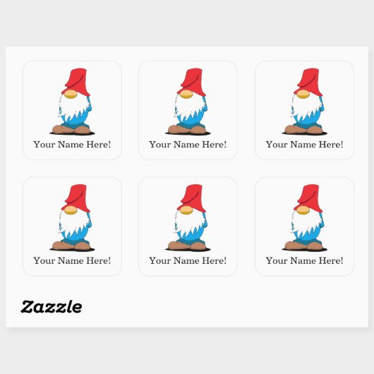 Customizable Gnome Stickers (Blatt)