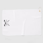 Customizable Golf Towel Featuring Name and Logo Golfhandtuch (Horizontal)