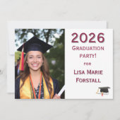Customizable Graduation  Einladung (Vorderseite)