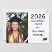 Customizable Graduation  Einladung (Vorderseite)