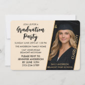 Customizable Graduation Invitation with Photo Einladung (Vorderseite)