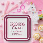 Customizable Graduation  Pappteller (Party)