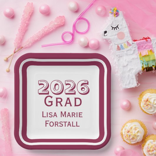 Customizable Graduation  Pappteller (Party)