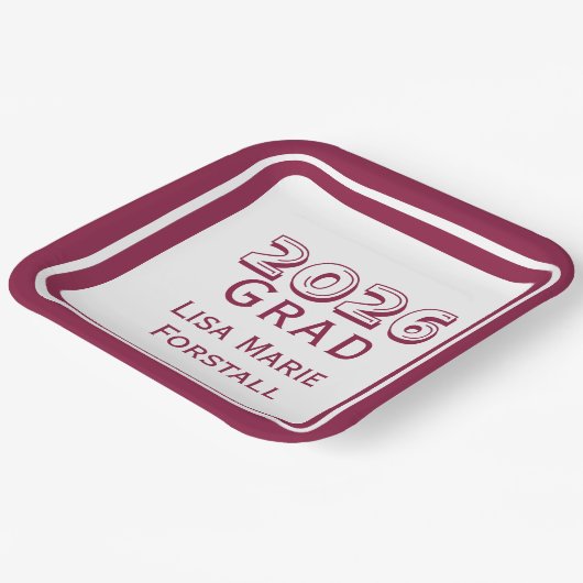 Customizable Graduation  Pappteller (Gewinkelt)