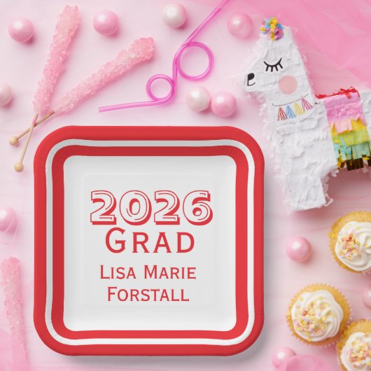Customizable Graduation  Pappteller (Party)
