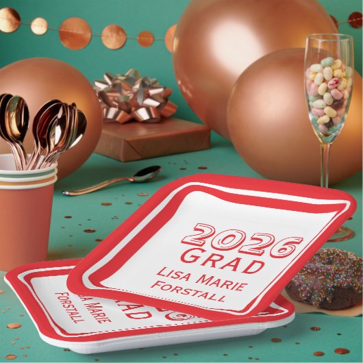Customizable Graduation  Pappteller (Multi)